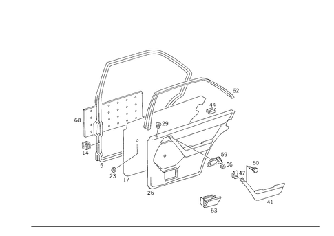 Door Paneling for 1988 Mercedes-Benz 300E #1