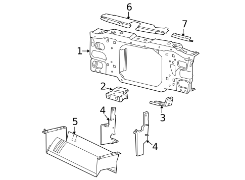Radiator Support for 1999 Ford Ranger #0