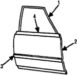 4411952 - Body: Door Shell for Chrysler: LeBaron, Town &amp; Country | Dodge: 600, Aries Image