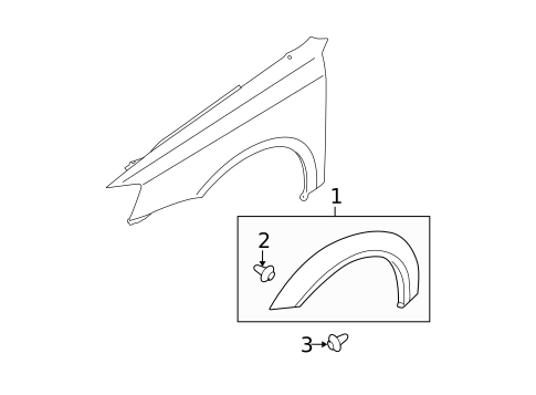 Exterior Trim - Fender for 2007 Subaru Outback #0