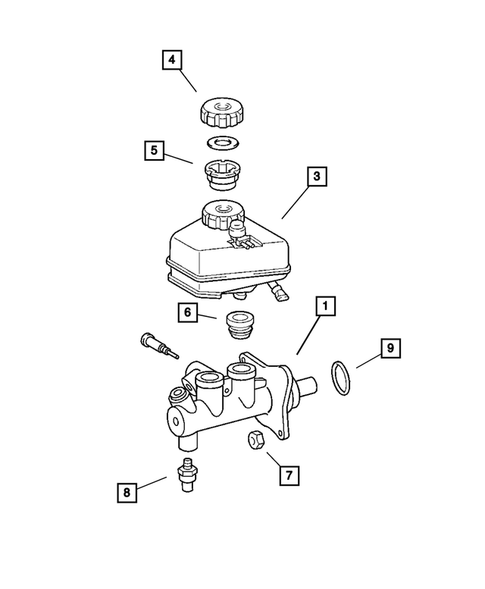 Brake Master Cylinder for 2008 Chrysler Crossfire #0