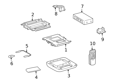 Entertainment System Components for 2009 Lexus LX570 #0