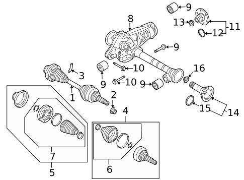 Carrier & Front Axles for 2009 Audi Q7 #0