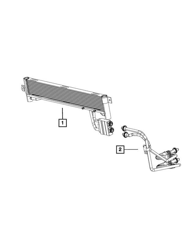 68399015AA - Cooling: Oil Cooler Pressure And Return Hose And Tube for Mopar Image