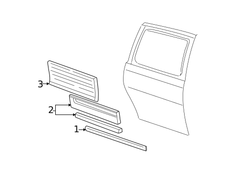 Exterior Trim - Side Door for 2007 Ford Freestar #0