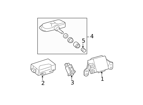 Tire Pressure Monitor Components for 2012 Toyota Tacoma #0