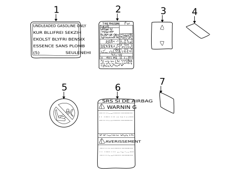 Labels for 2003 Subaru Impreza #0