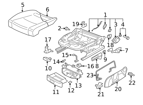 Front Seat Components for 2009 Volkswagen Jetta #5