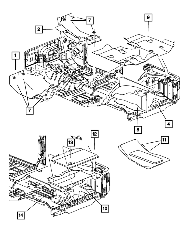 1TB35DX9AB - : Floor Mat Kit, Front for Mopar Image