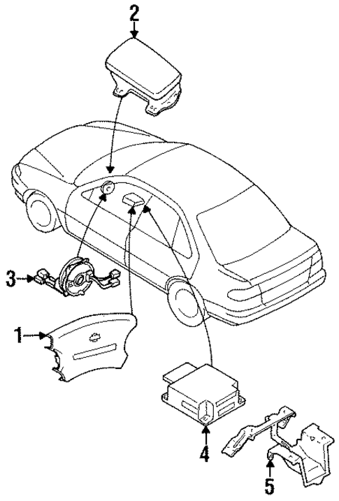Air Bag Components for 1995 Nissan Sentra #0
