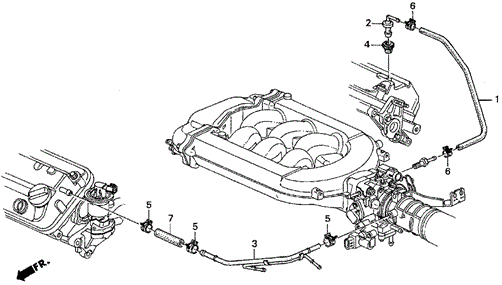 Breather Tube (2) for 1998 Acura CL #0