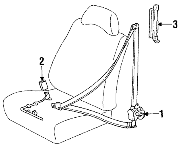 7323002012B0 - : Belt Assembly,  Front Seat Inner,  Right for Toyota Image