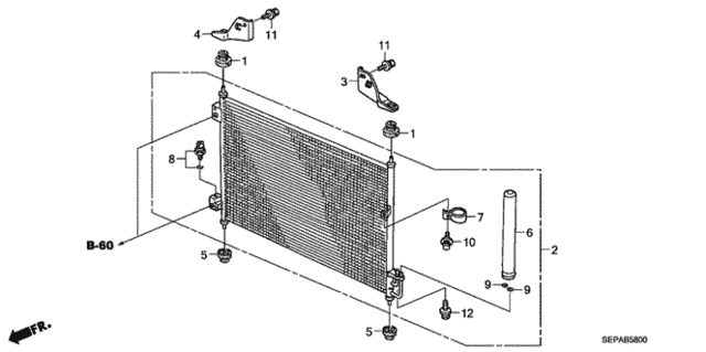 A/C Condenser for 2008 Acura TL #0