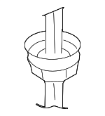 1J0035437 - Electrical: Antenna Nut for Audi: A3, A3 Quattro, A5 Quattro, A6 Quattro, allroad, RS5, S5, TT, TT Quattro, TT RS Quattro, TTS Quattro Image