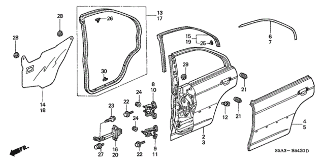 Rear Door Panels for 2002 Honda Civic #0