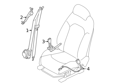 Seat Belt for 2017 Hyundai Sonata #0