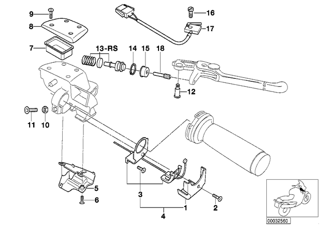32722333051 - Steering: Deflection Cover -  for BMW-Motorrad Image