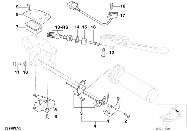 32722333051 - Steering: Deflection Cover -  for BMW-Motorrad Image