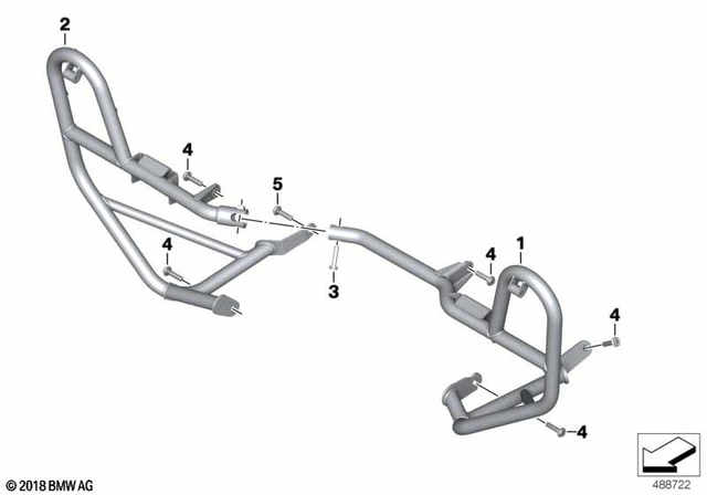 11847923263 - : Left Engine Protection Bar for BMW-Motorrad Image