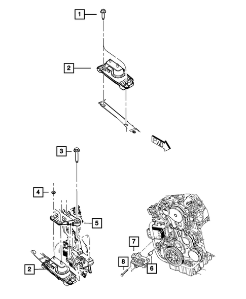Engine Mounting for 2015 Ram C/V #3