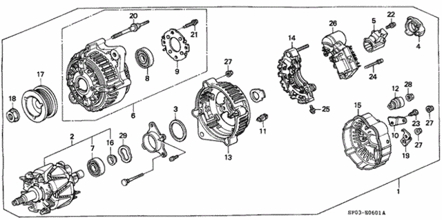 Alternator (Denso) for 1995 Acura Legend #0