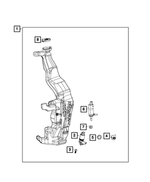 5152030AA - Electrical: Washer, Windshield Pump for Chrysler: 200, 300, Aspen, Pacifica, Sebring, Town &amp; Country, Voyager | Dodge: Avenger, Caliber, Durango, Grand Caravan, Journey, Nitro, Ram 1500, Ram 2500, Ram 3500 | Fiat: 500 | Jeep: Cherokee, Commander, Compass, Grand Cherokee, Grand Cherokee WK, Liberty, Patriot, Wrangler, Wrangler JK | Ram: 1500, 1500 Classic, 2500, 3500, C/V Image