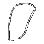 XW4Z54253A10AAA - Body: Weather-strip On Body for Lincoln: LS Image