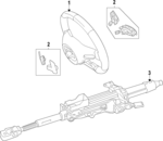 999050609 - Steering: Switch for Mercedes-Benz Image