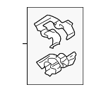 1791205 - Brakes: ACDelcoâ„¢ Disc Brake Anti-Rattle Clip for Buick: Century, LaCrosse, LeSabre, Park Avenue, Regal, Rendezvous, Riviera | Cadillac: Allante, DeVille, Eldorado, Seville | Chevrolet: Impala, Lumina, Monte Carlo, Venture | Oldsmobile: Alero, Aurora, Cutlass Supreme, Intrigue, Silhouette, Toronado | Pontiac: Aztek, Bonneville, Grand Am, Grand Prix, Montana Image