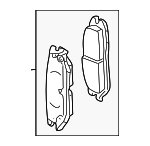 19152685 - Brakes: Brake Pads for Buick: Century, Regal, Riviera | Chevrolet: Impala, Monte Carlo, Venture | Oldsmobile: Alero, Intrigue | Pontiac: Grand Am, Grand Prix, Montana Image