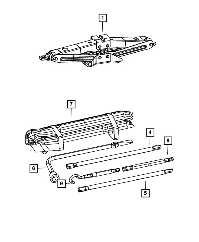 68592453AB - Wheels: Jack for Mopar Image