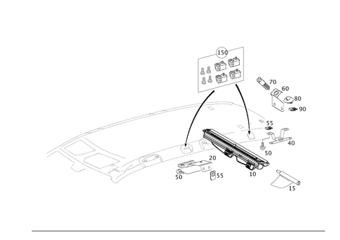 Double Roller Blind for 2001 Mercedes-Benz C240 #0