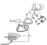F6DZ13405C - Electrical: Tail Lamp Assembly for Ford: Taurus | Mercury: Sable Image