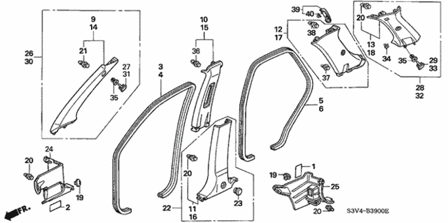 Pillar Garnish for 2005 Acura MDX #0