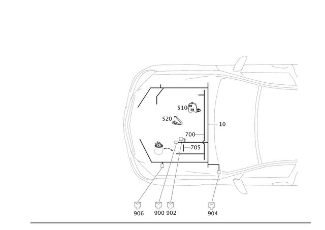 2044402205 - Electrical Equipment and Instruments: Wiring Harness for Mercedes-Benz: C250, C300, C350, C63 AMG, GLK250, GLK350 Image image