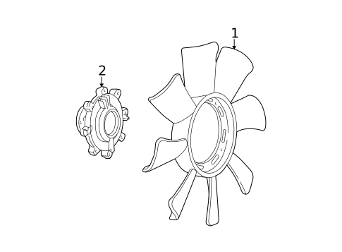 Cooling Fan, Clutch & Motor for 2004 Ford Ranger #0