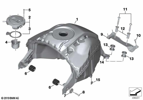 Fuel Container with Filler Pipe for 2023 BMW-Motorrad F 900 R #0