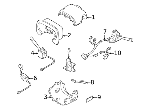 Shroud, Switches & Levers for 2002 Cadillac Seville #0