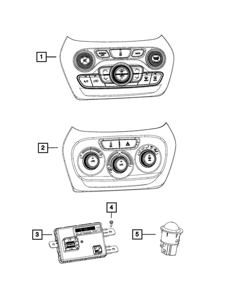 Air Conditioner and Heater Controls for 2015 Jeep Cherokee #0