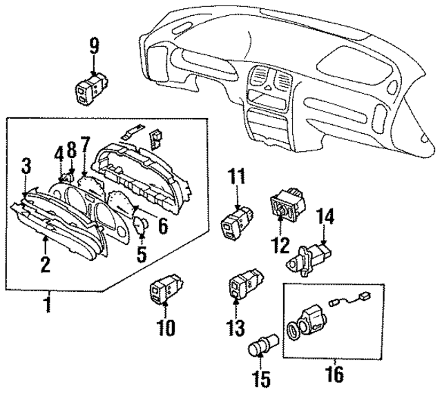 83243AC030 - Body: Switch for Subaru: Legacy Image