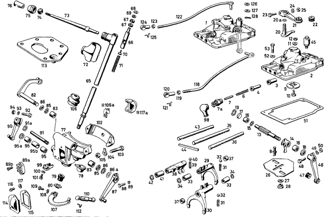 1202602533 - : Selector Rod for Mercedes-Benz: 190B, 190DB Image