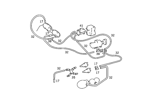 126805052239 - Vacuum System: Distributor for Mercedes-Benz: 190, 190D, 190E, 200, 220D, 230, 240D, 260E, 280, 280C, 280CE, 280E, 280SE, 300E, 300SE, 300SEL, 300TE, 380SE, 380SEC, 380SEL, 380SL, 560SEC, 560SEL, 560SL, G55 AMG, G550, G63 AMG Image image