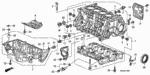 11000RNA811 - Engine: BLOCK ASSY., CYLINDER (DOT) for Honda Image
