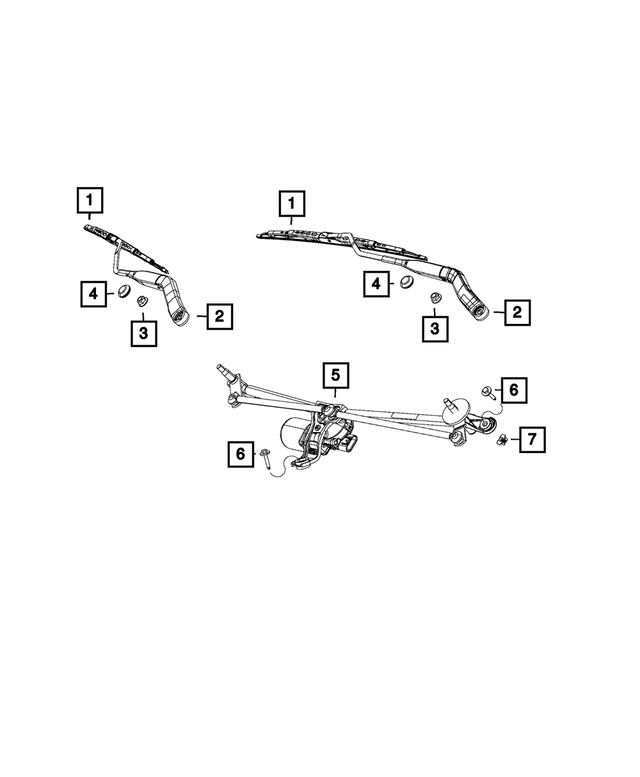 68800063AA - Electrical: Windshield Wiper Motor And Linkage for Mopar Image image