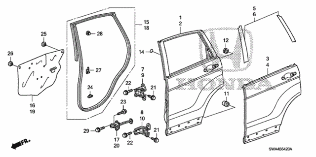 Rear Door Panels for 2007 Honda CR-V #0