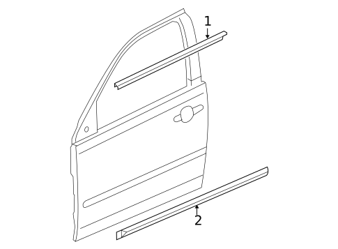 Exterior Trim - Front Door for 2010 Chevrolet Cobalt #0