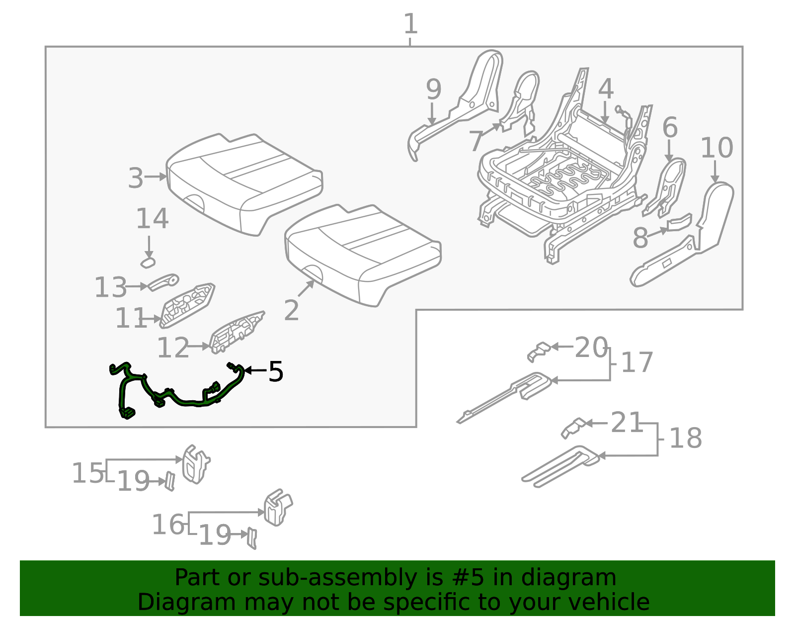 89651-R5200 - Power Seat Wiring Harness 2021-2025 Kia Sorento | Kia ...