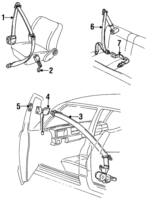 Rear Seat Belts for 1986 Volkswagen Golf #0