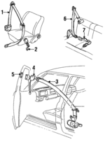 200898999 - Electrical: Belt &amp; Retractor for Volkswagen: Golf, Jetta Image