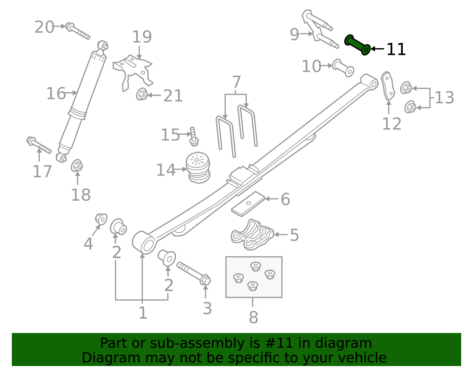 AB3Z-5781-C - 2019-2024 Ford Ranger - Rear Insulator | Dealer Auto Parts